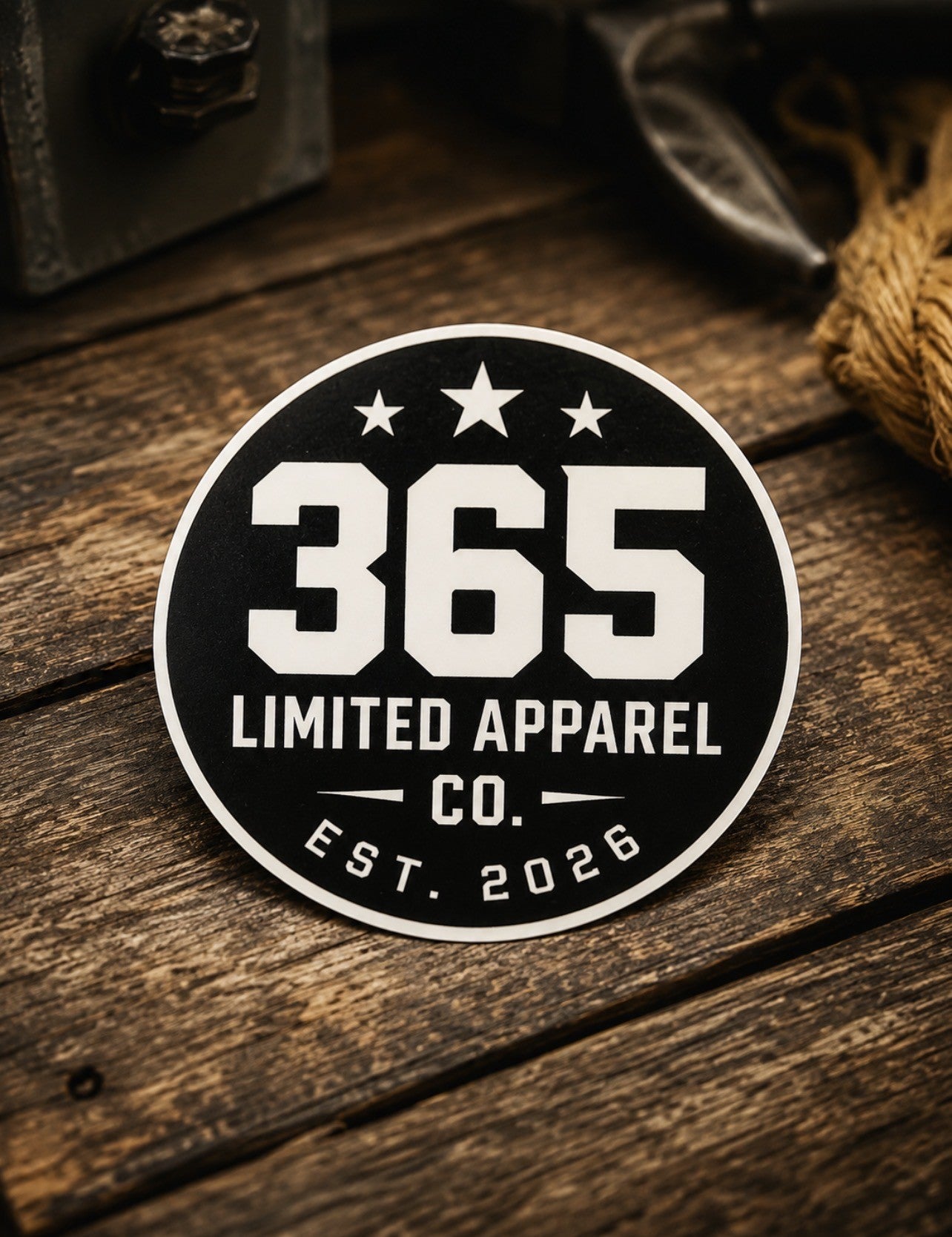 365 Limited Apparel Co. Decal – 3.5" Round